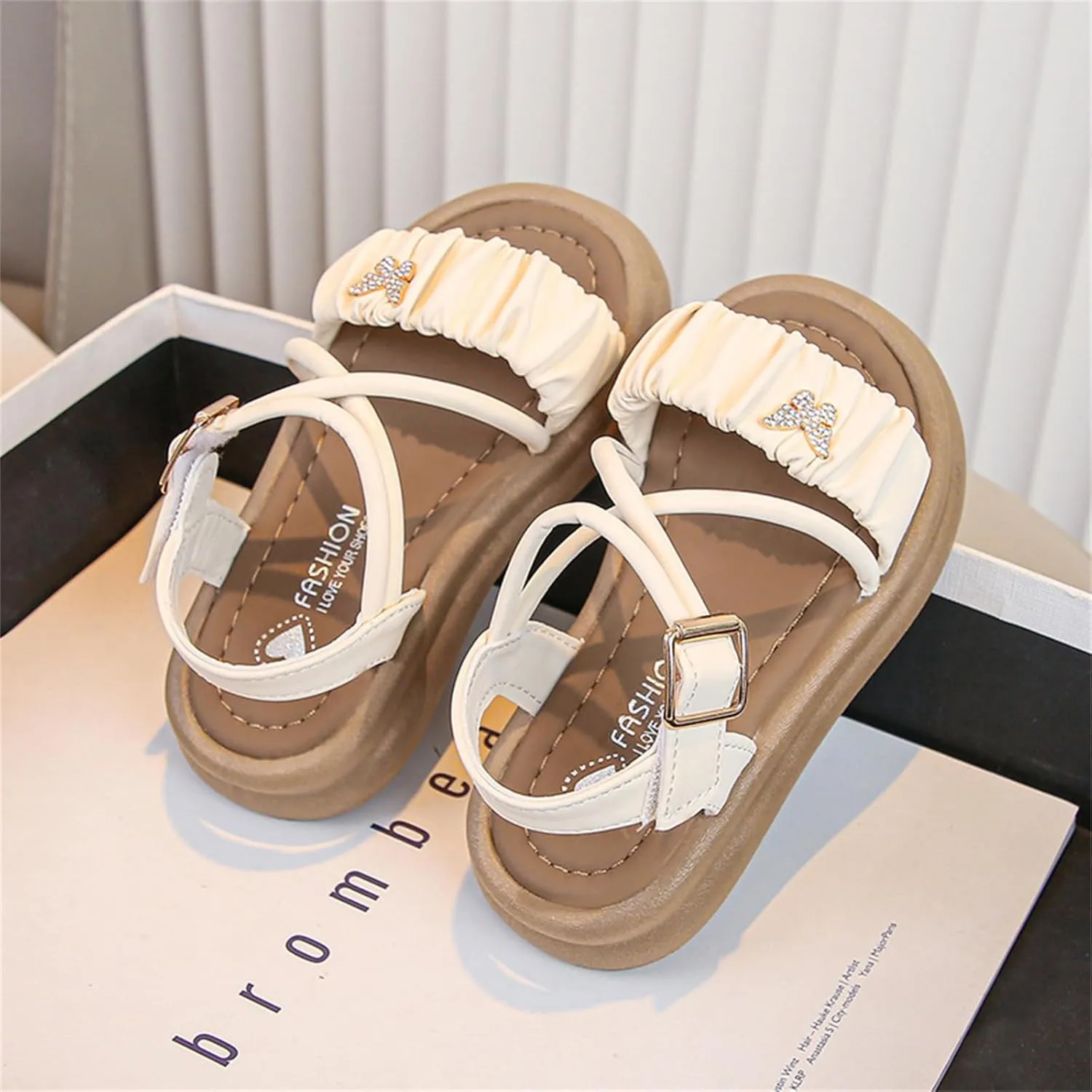 He&Yingmin Toddler Little Girls Sandals Kids Summer Shoes Toddler Sandals Soft Sole Beach shoes
