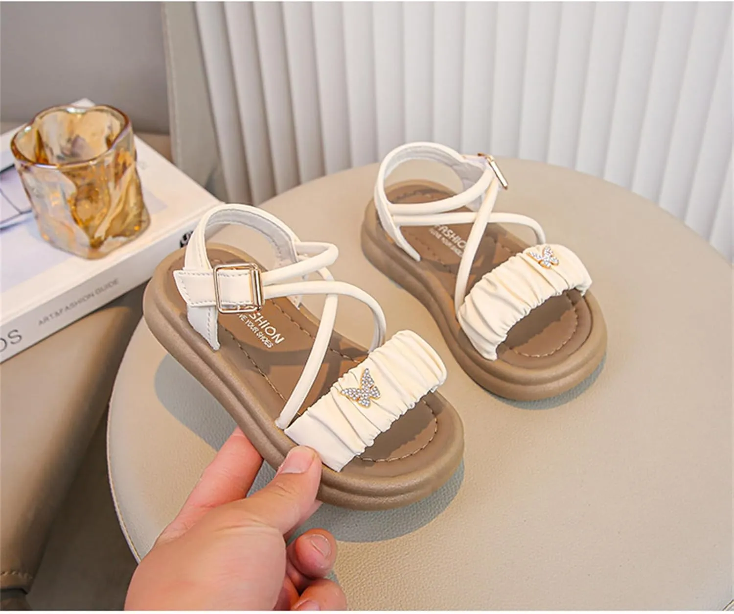He&Yingmin Toddler Little Girls Sandals Kids Summer Shoes Toddler Sandals Soft Sole Beach shoes