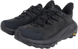HOKA ONE ONE Womens Kaha 2 Low GTX Leather Synthetic Black Black Trainers 7.5 US