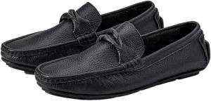 HOOENG Men's Loafers Shoes Penny Driving Loafers Solid Colors Leather Flexible Comfortable Anti-Slip Outdoor Slip-ons