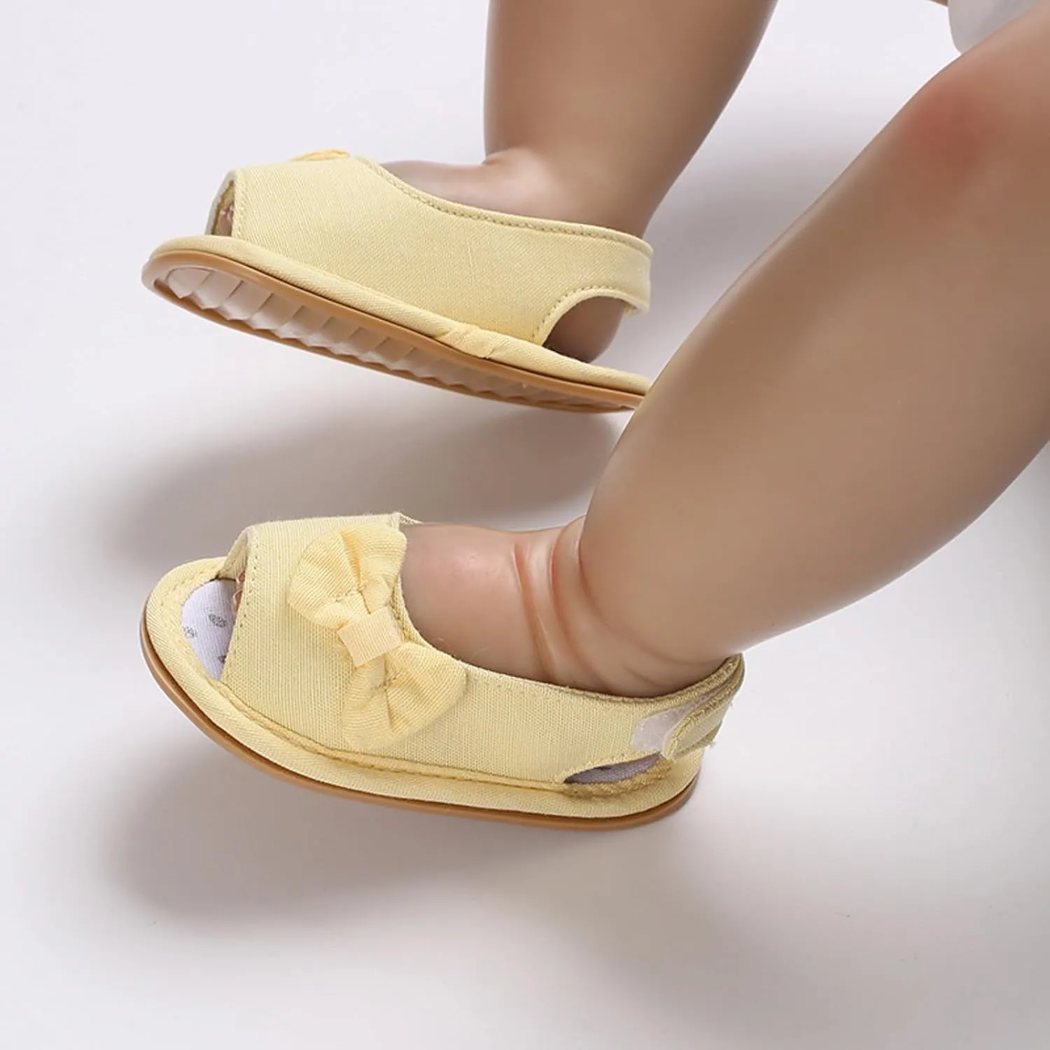 Infant Baby Girls Sandals With Flower Bowknot Soft Sole Shoes Newborn Toddler First Walkers Crib Dress Shoes