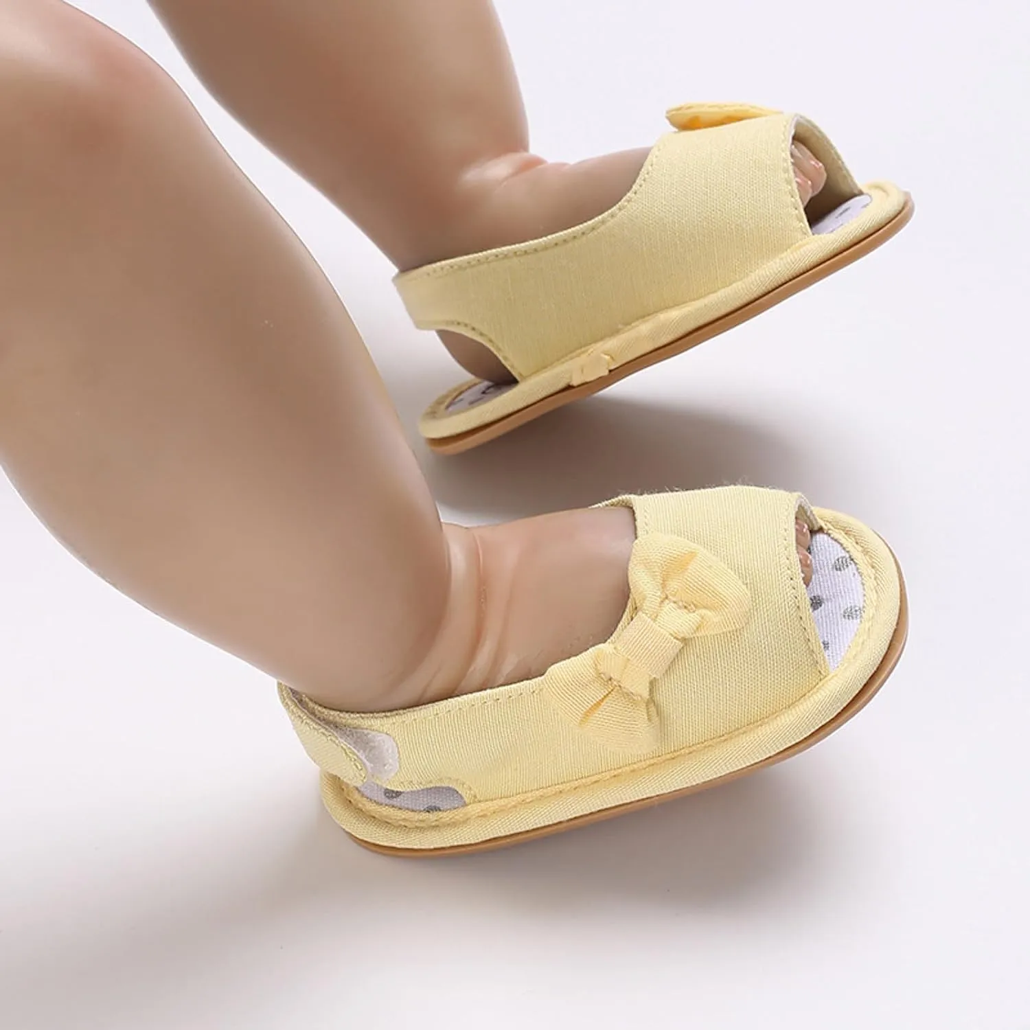Infant Baby Girls Sandals With Flower Bowknot Soft Sole Shoes Newborn Toddler First Walkers Crib Dress Shoes
