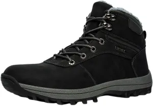 Insulated Hiking Boots - Waterproof, Breathable, Slip-Resistant, Warm, and Durable Construction Shoes for Men - Ideal for Outdoor Work, Snow, and Ice