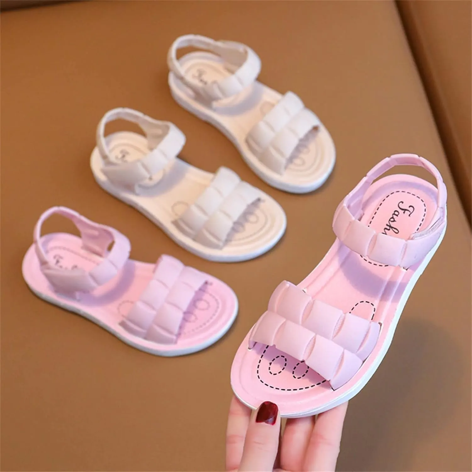Kids Girls Thick Sole Comfy Soft Beach Sandal 2025 Summer Fashion Comfortable Anti Slip Outdoor Casual Dress Shoes