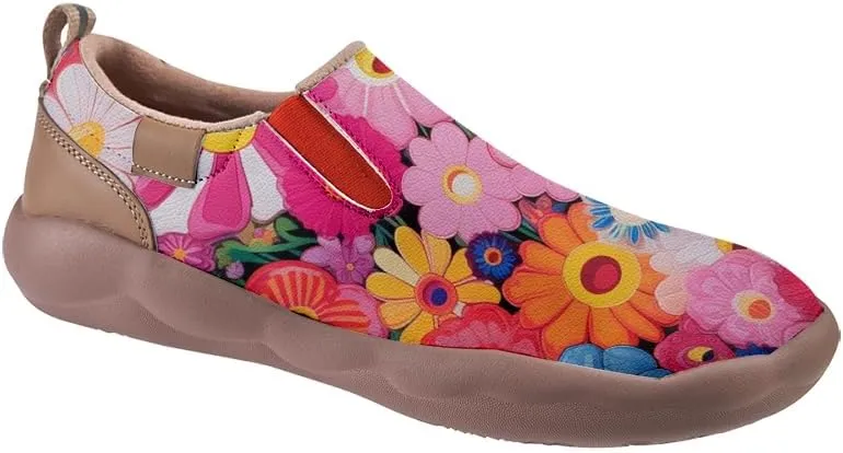 Kids Shoes Boys Girls Slip On Loafers Lightweight Soft Sole Sneaker Smiling Colorful Sunflower