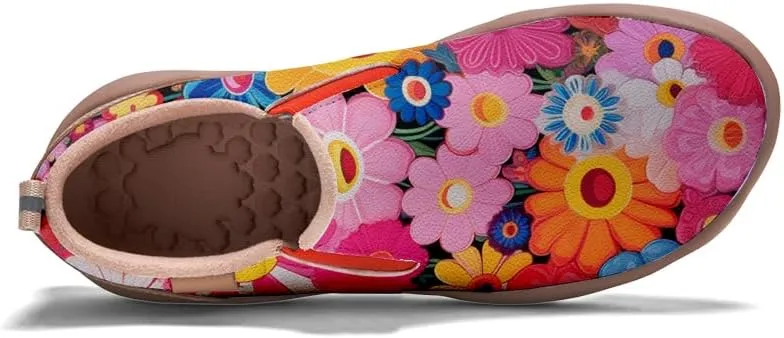 Kids Shoes Boys Girls Slip On Loafers Lightweight Soft Sole Sneaker Smiling Colorful Sunflower