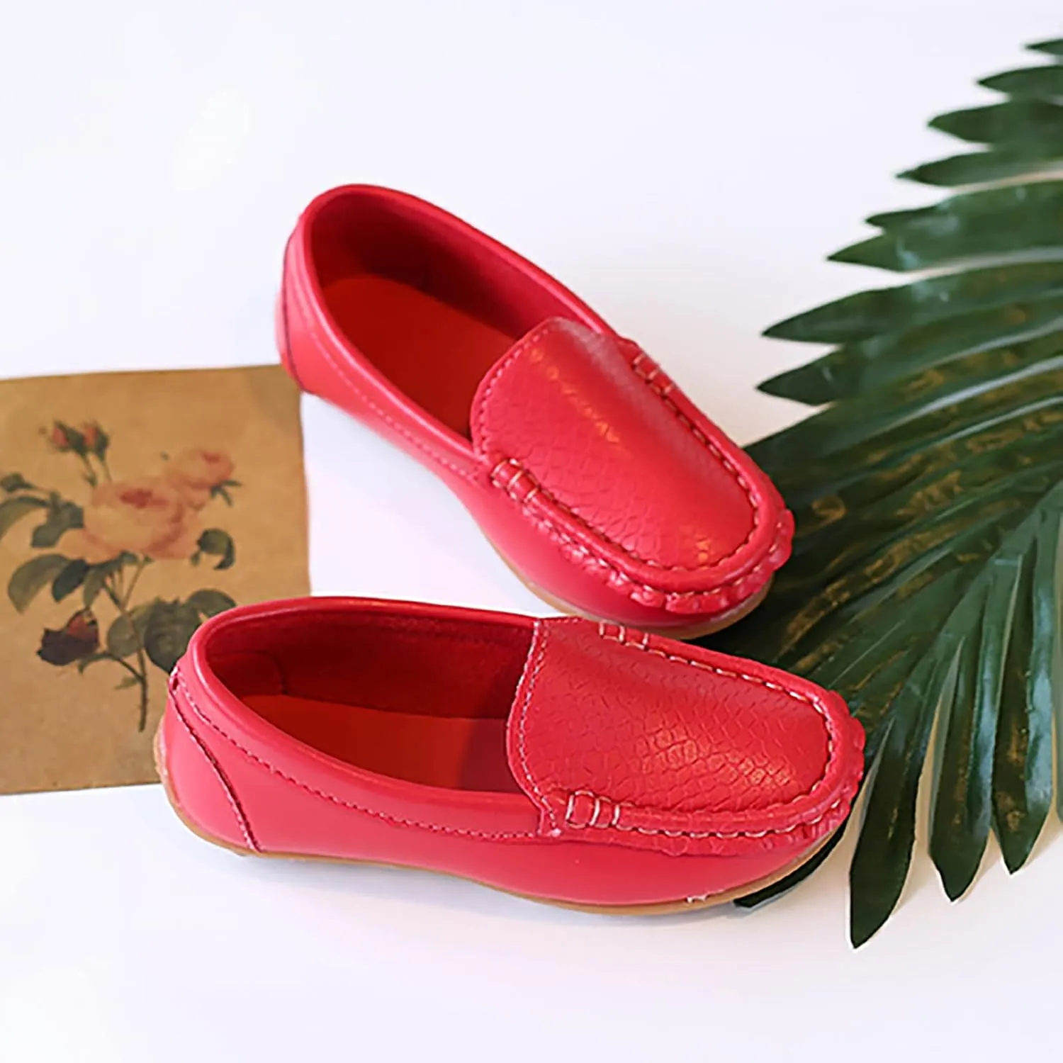 Kids Toddlers Boys Girls Loafers Casual Slip-On Moccasin Boat Dress Shoes Casual Shoes Formal Dress Shoes Toddler Girl