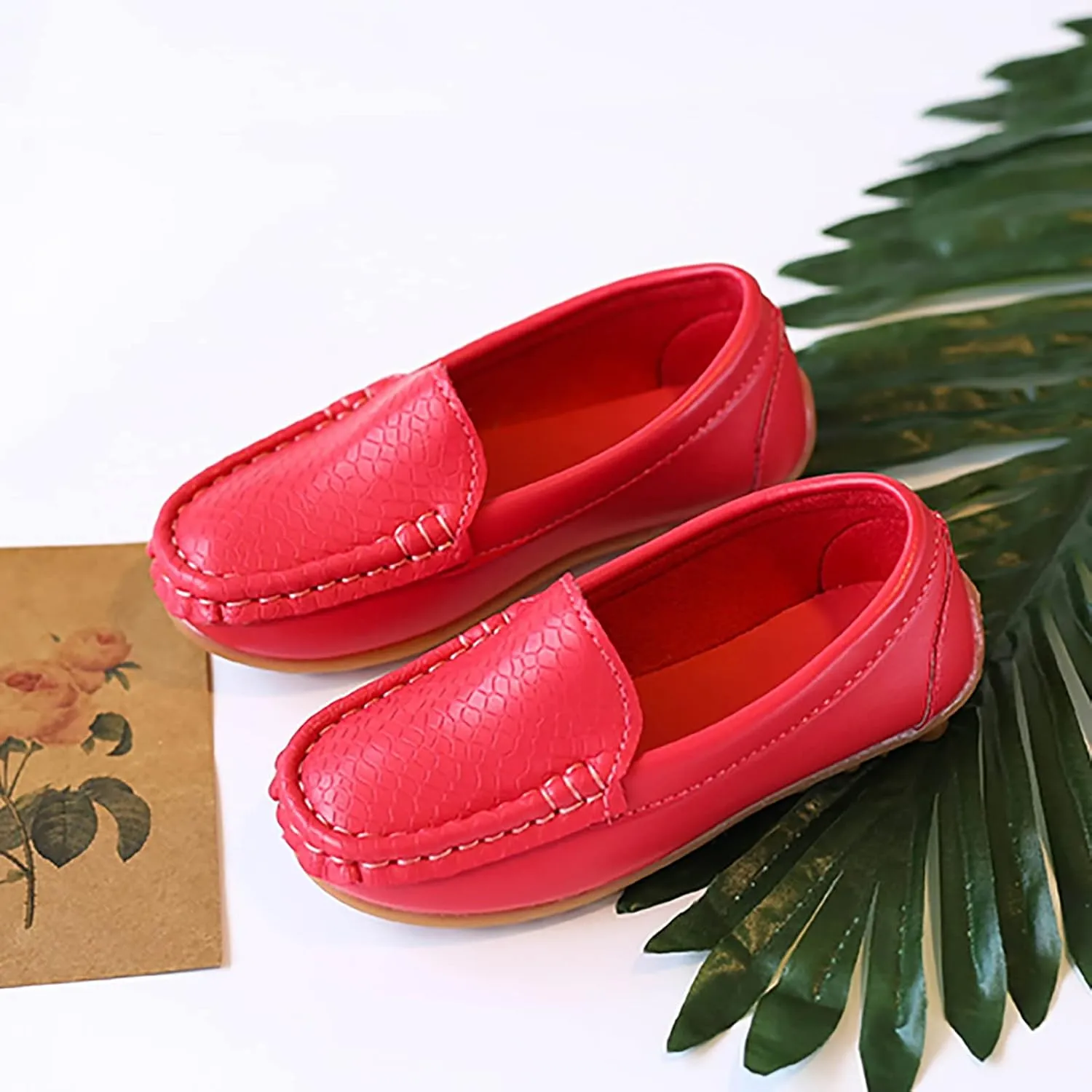 Kids Toddlers Boys Girls Loafers Casual Slip-On Moccasin Boat Dress Shoes Casual Shoes Formal Dress Shoes Toddler Girl