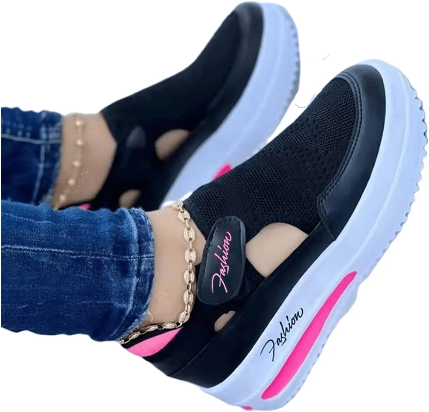 Ladmiple Sneakers For Women Slip On Memory Foam Women’s Low Top Canvas Sneakers Slip On Platform Sneakers Casual Walking Shoes Dressy Summer Fashion Cute Comfortable Flats Loafers