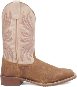 Laredo Mens Chet Embroidered Square Toe Casual Boots Mid Calf - Brown