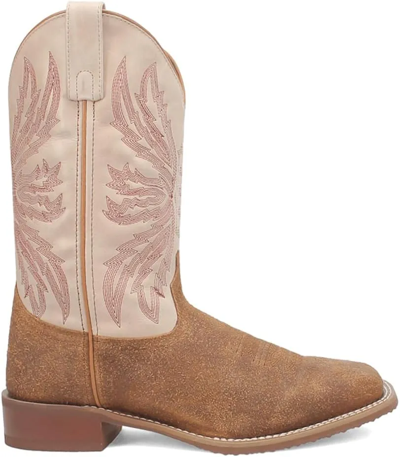 Laredo Mens Chet Embroidered Square Toe Casual Boots Mid Calf - Brown