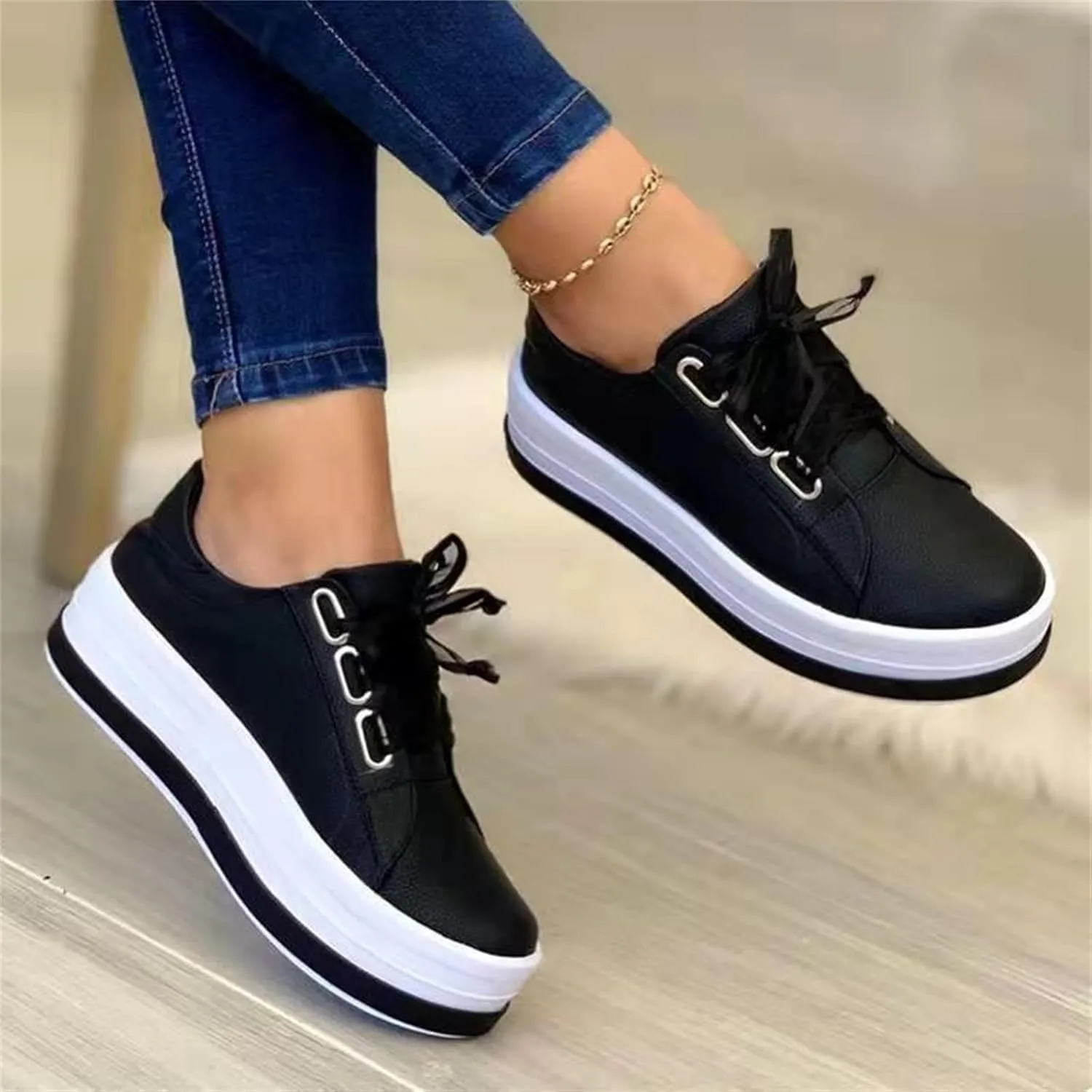 Lausiuoe Sneakers For Women Walking Shoes Comfortable Casual Fashion Lightweight Slip On Low Top Canvas Flat Loafers