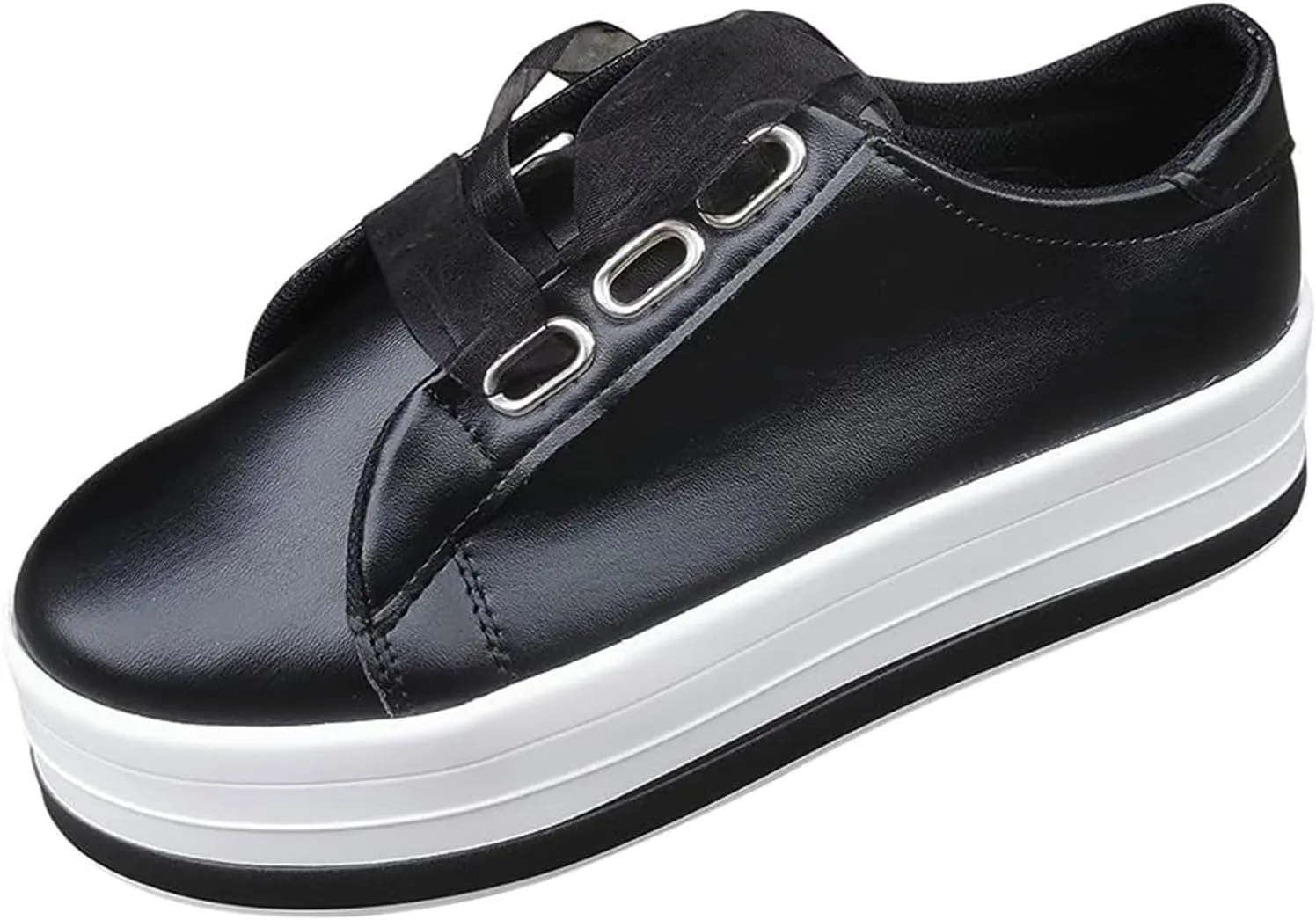 Lausiuoe Sneakers For Women Walking Shoes Comfortable Casual Fashion Lightweight Slip On Low Top Canvas Flat Loafers
