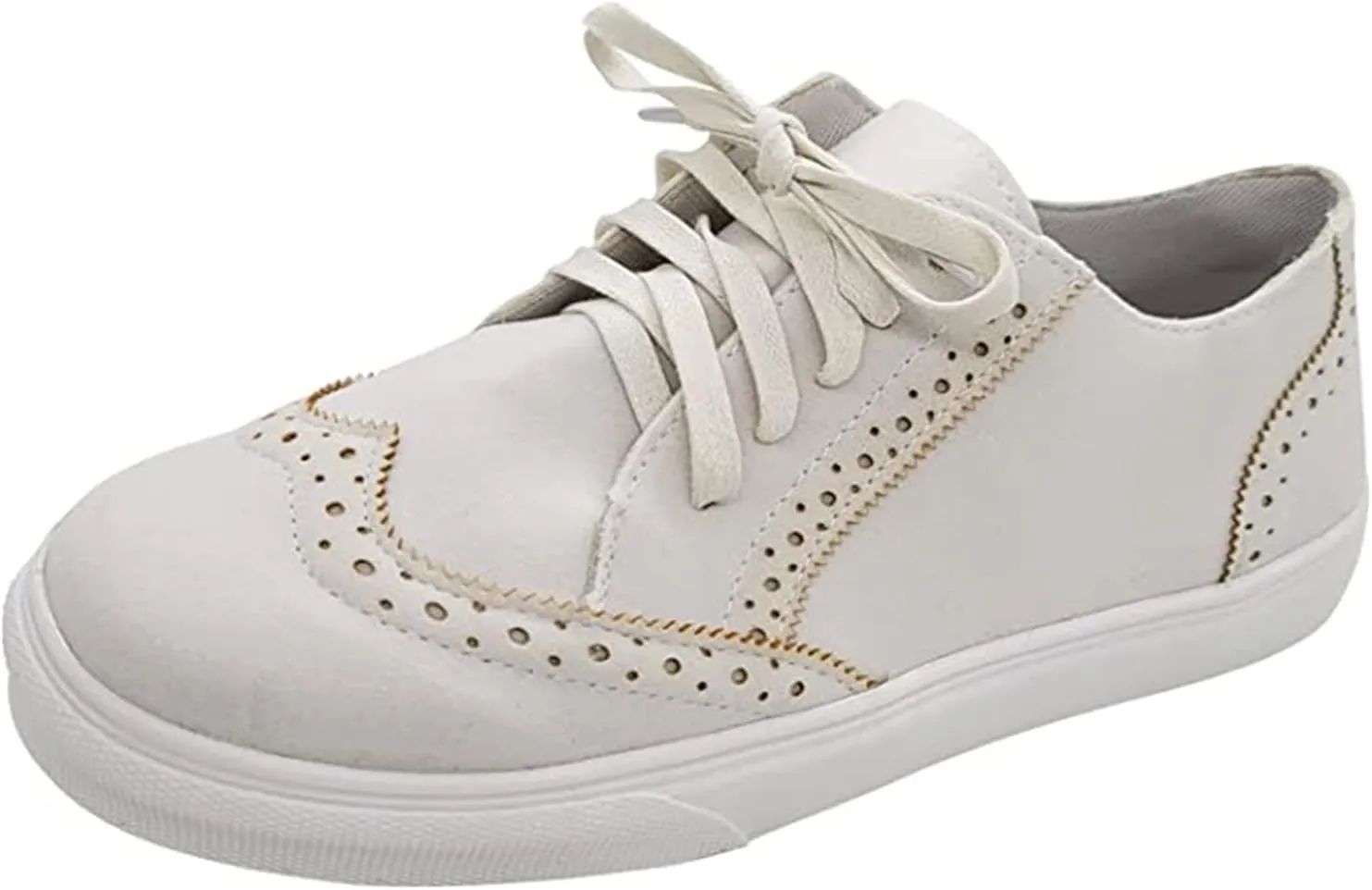 Lausiuoe Women's Fashion Sneakers Slip On Round Toe Lightweight Flat Shoes Casual Low Top Soft Comfort Walking Loafers