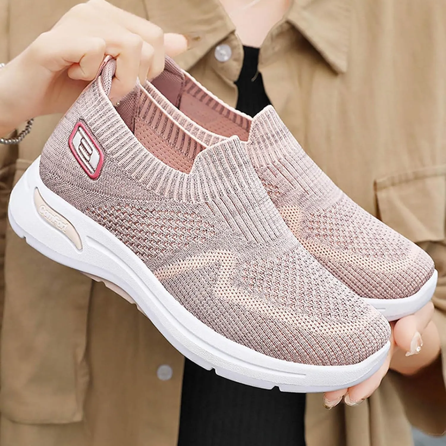 Loafers for Women Casual Women's Comfortable & Lightweight Loafers Slip On Sneakers Flat No Slip Sneaker J41 Water Shoes