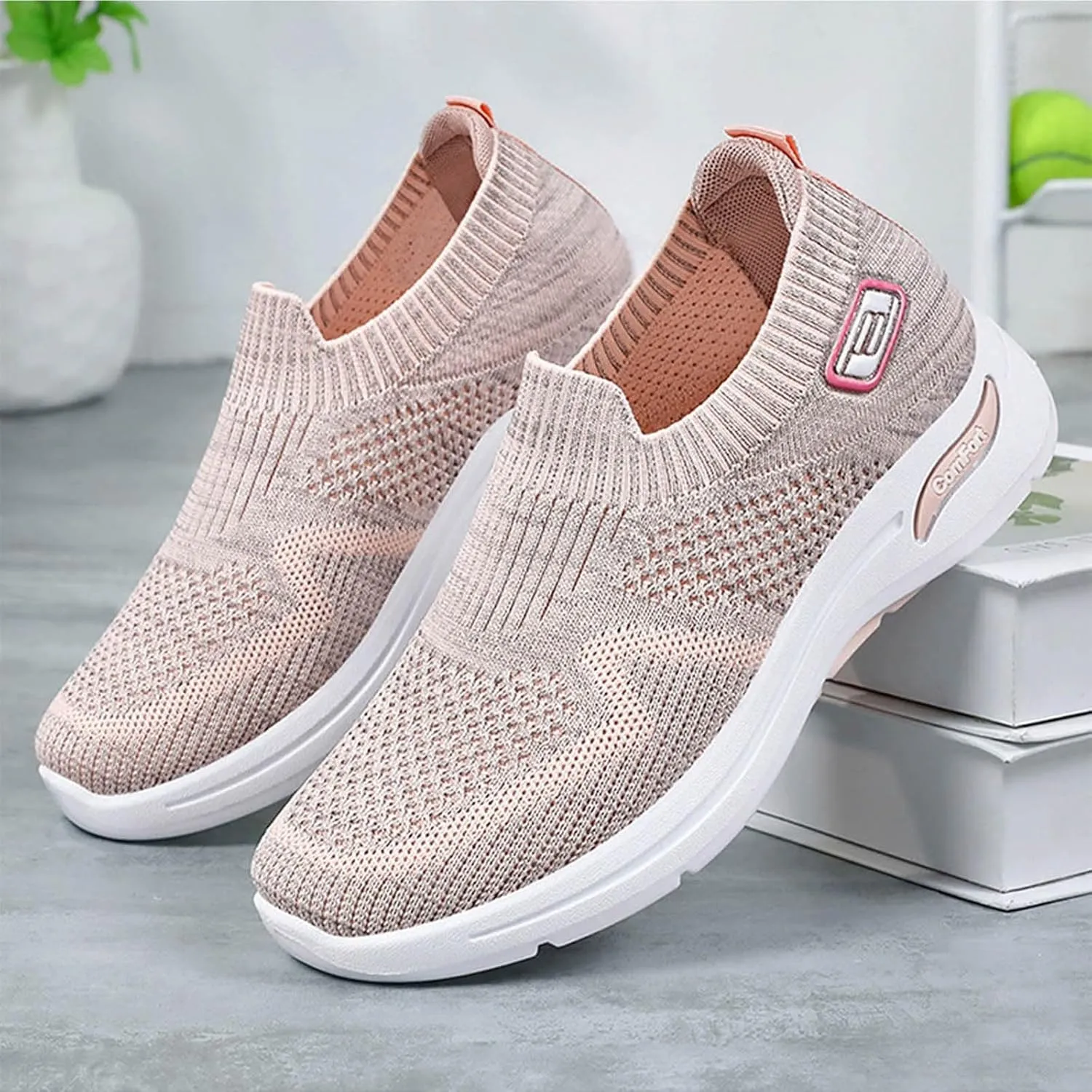 Loafers for Women Casual Women's Comfortable & Lightweight Loafers Slip On Sneakers Flat No Slip Sneaker J41 Water Shoes