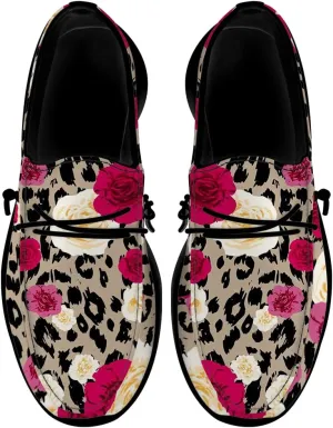 Loafers for Women Men Leopard Print Slip-on Shoes Floral Walking Shoes Gifts for Men Women