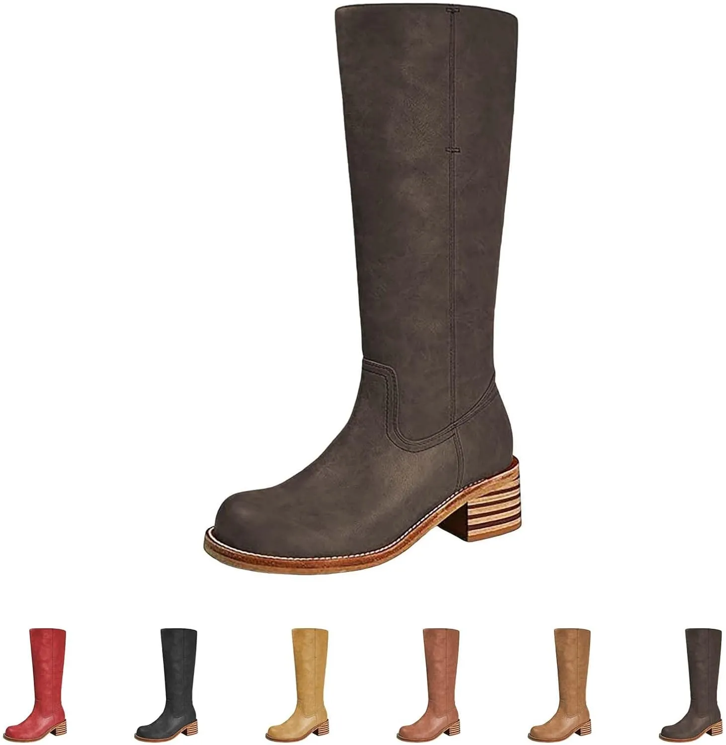 Long Boots for Women Wide Calf over Knee High Boots High Heeled Long Boots Womens Boots Size 5 Wide Calf