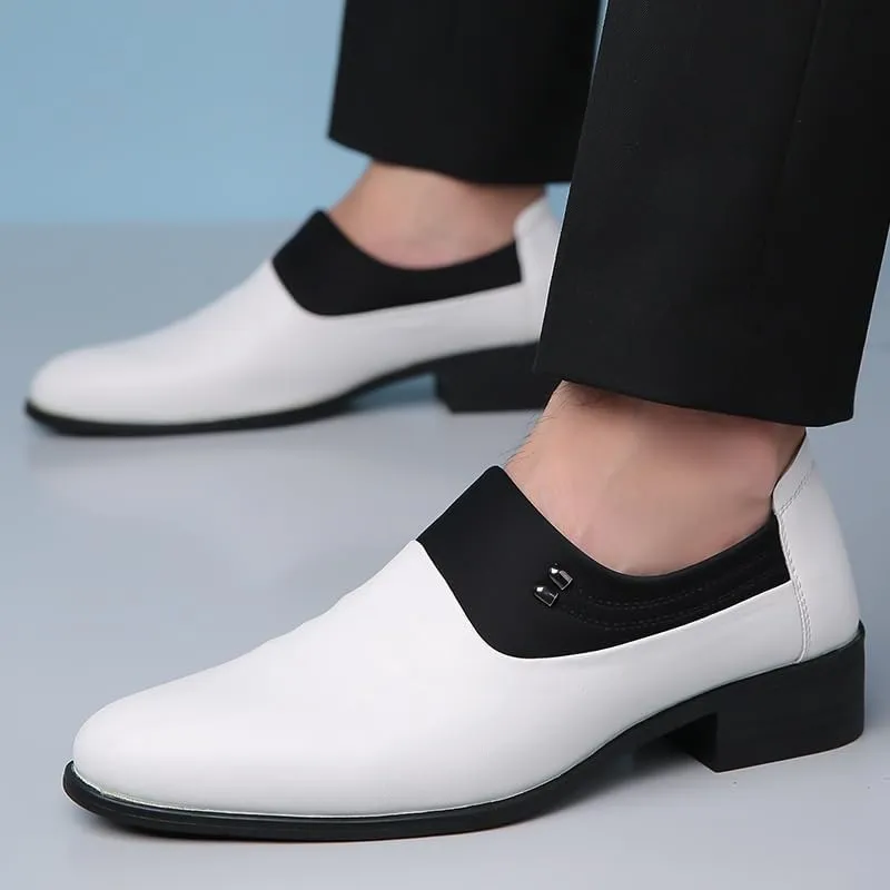Men Dress Shoes Classic Modern Slip On Oxford Shoes Leather Shoes for Men(8.5)