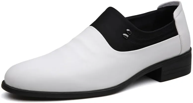 Men Dress Shoes Classic Modern Slip On Oxford Shoes Leather Shoes for Men(8.5)