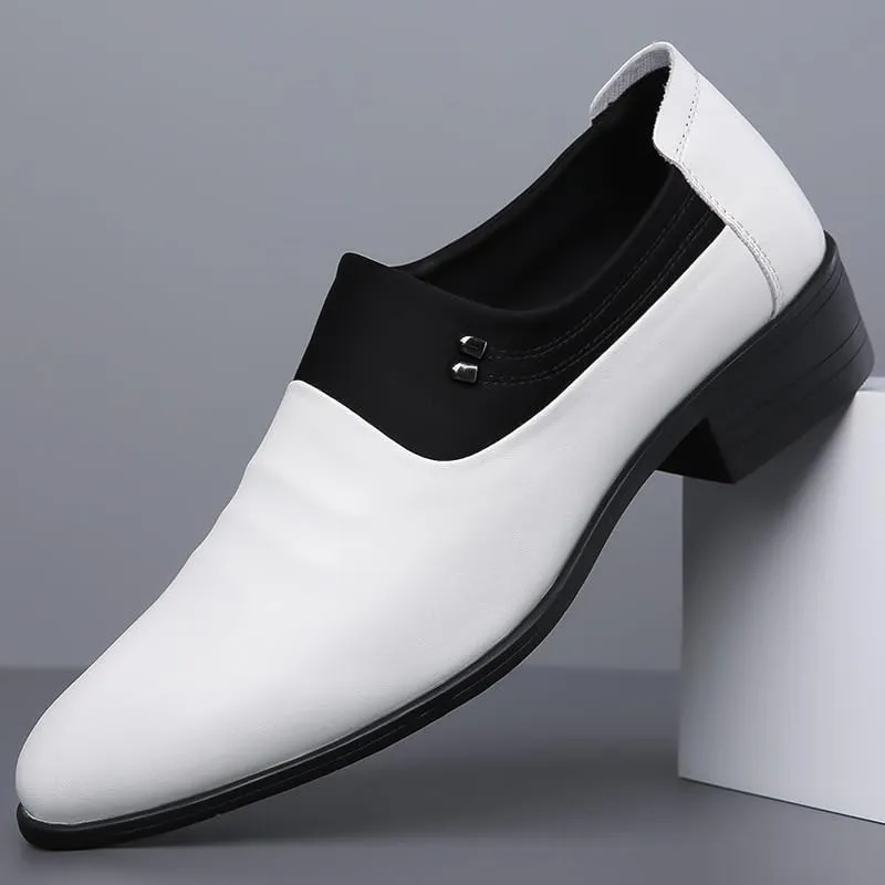 Men Dress Shoes Classic Modern Slip On Oxford Shoes Leather Shoes for Men(8.5)