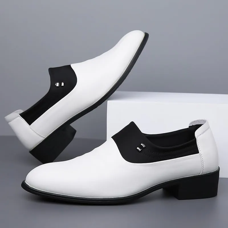 Men Dress Shoes Classic Modern Slip On Oxford Shoes Leather Shoes for Men(8.5)