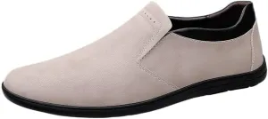 Men Party Loafers Suede Vamp Outdoor Wedding Solid Color Round Toe Slip On