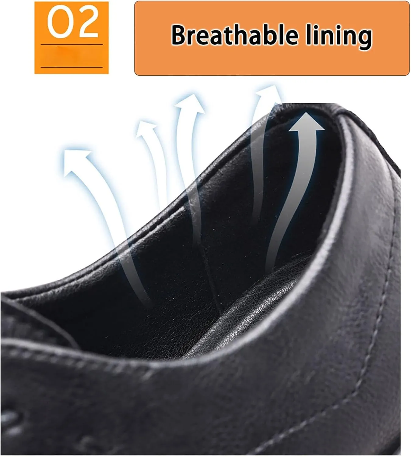 Men's Business Casual Leather Oxfords, Wide Toe Dress Shoes for Men, Easy Lace-Up Breathable Comfort Ideal for Work