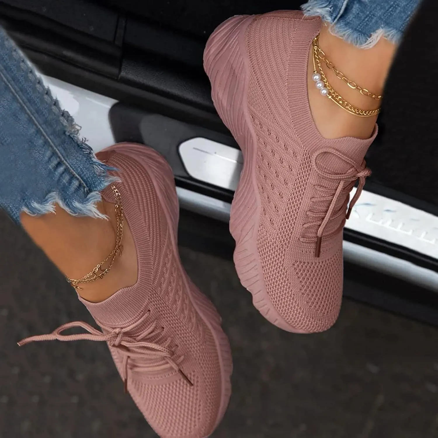 Men's Casual Dress Shoes Comfort Walking Shoes Mesh Tennis Shoes Men Walking Brown Casual Shoes Women Shoes Sneakers Brown Tennis Shoe Cross Trainer Shoe
