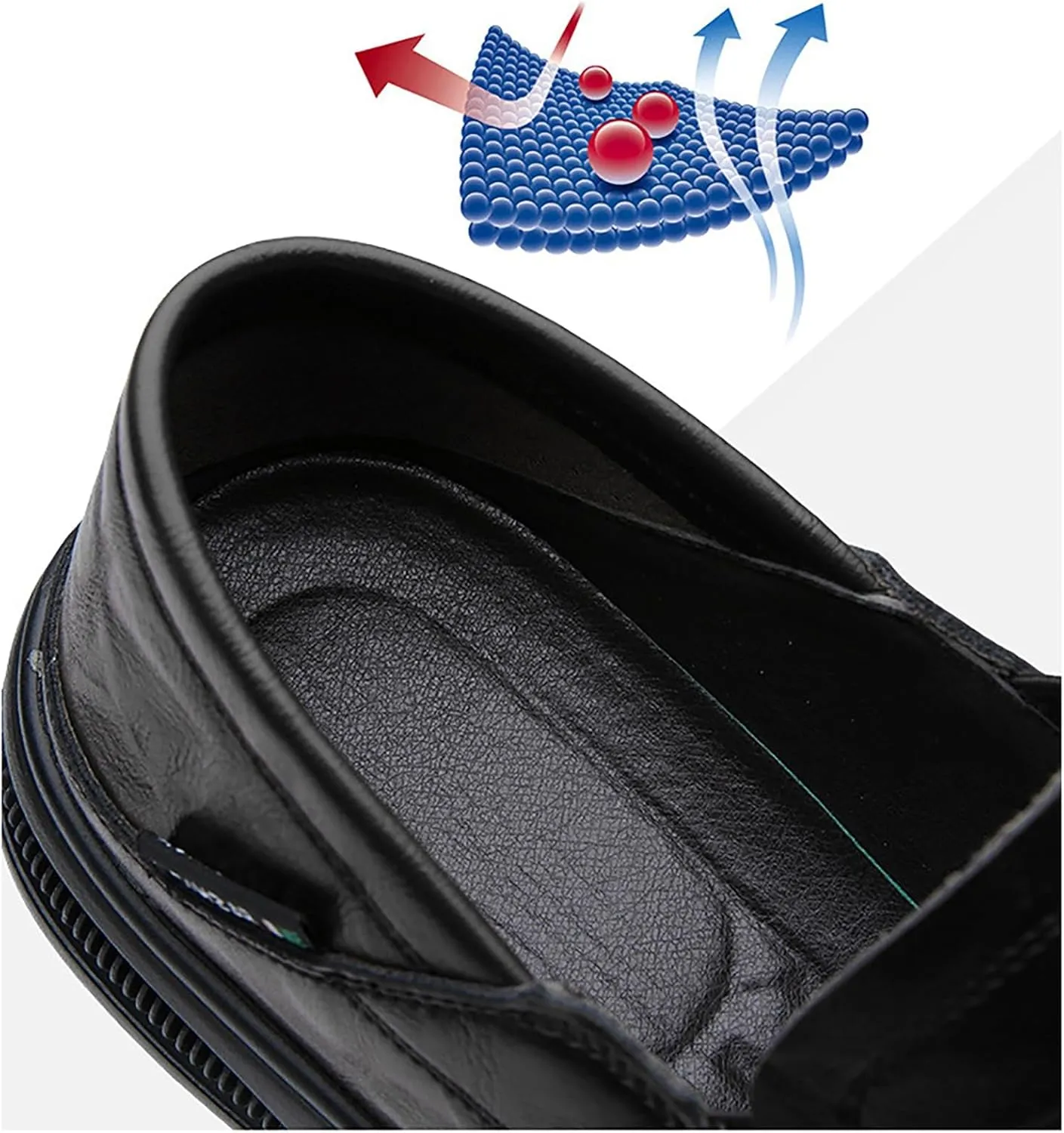 Men's Casual Dress Slip-on Shoes, Comfortable Leather Oxfords, Soft Sole & Breathable Ideal for Office Wedding & Business Occasions