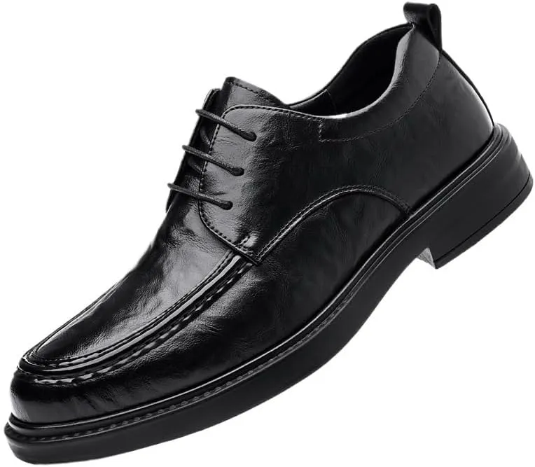 Mens Classic Leather Dress Shoes Casual Business Formal Men Oxford Lace-up Wedding Tuxedo Shoes