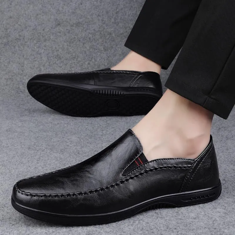 Men's Classic Retro Casual Dress Shoes Mens Formal Business Wedding Derby Shoes Slip-on Loafers for Men