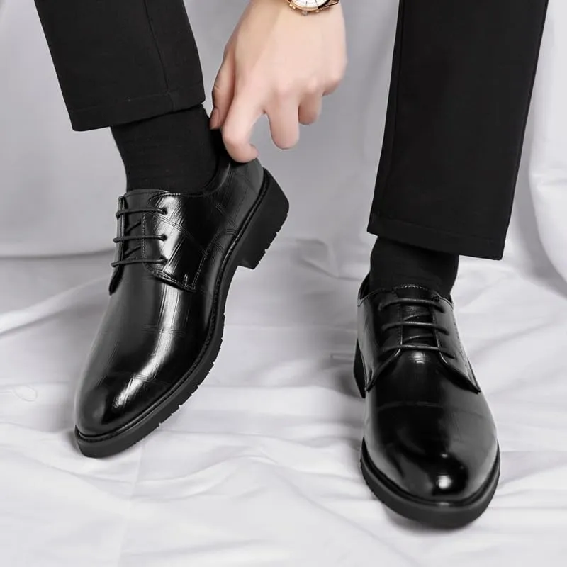 Men's Classic Tuxedo Dress Shoes Patent Leather Business Wedding Oxfords for Mens Comfort Soft Men Derby Shoes