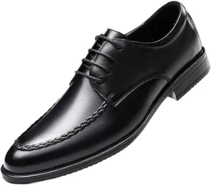 Men's Classic Tuxedo Shoes - Leather Lace-Up Oxfords for Wedding Formal Business Dress Shoes
