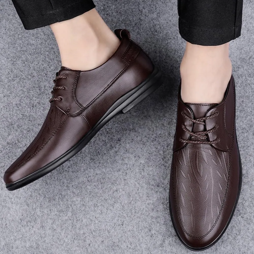 Mens Derby Shoes Dress Sneakers Non-Slip Platform Wingtip Brogue Summer Work Formal Oxford Shoes