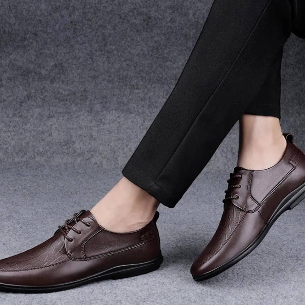 Mens Derby Shoes Dress Sneakers Non-Slip Platform Wingtip Brogue Summer Work Formal Oxford Shoes
