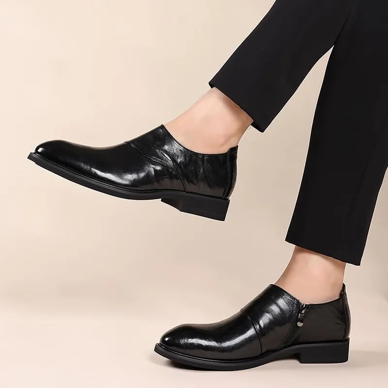 Mens Derby Shoes Modern Business Wingtip Lace Up Dress Shoes Fashion Men’s Dress Oxford Formal Shoes Leather Business Shoes(6.5)