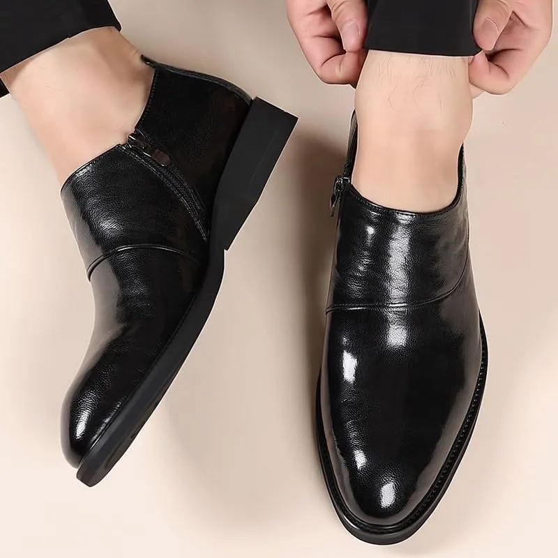 Mens Derby Shoes Modern Business Wingtip Lace Up Dress Shoes Fashion Men’s Dress Oxford Formal Shoes Leather Business Shoes(6.5)