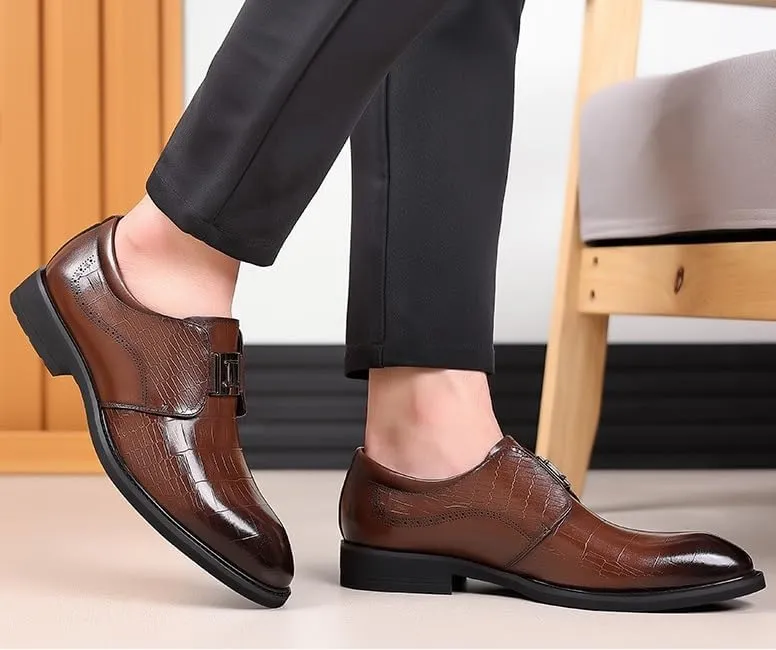 Men's Dress Shoes Classic Slip On Pointed Toe Formal Shoes Business Oxfords Shoes for Men