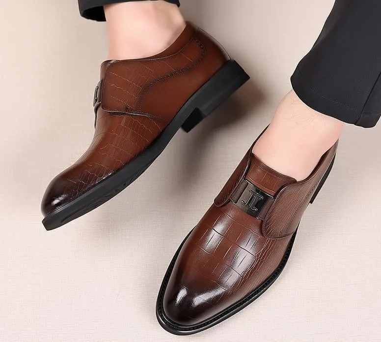 Men's Dress Shoes Classic Slip On Pointed Toe Formal Shoes Business Oxfords Shoes for Men