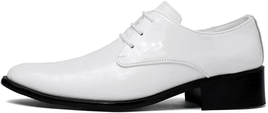 Men's Dress Shoes Formal Business Oxfords Plain Toe Lace Up Derby Shoes