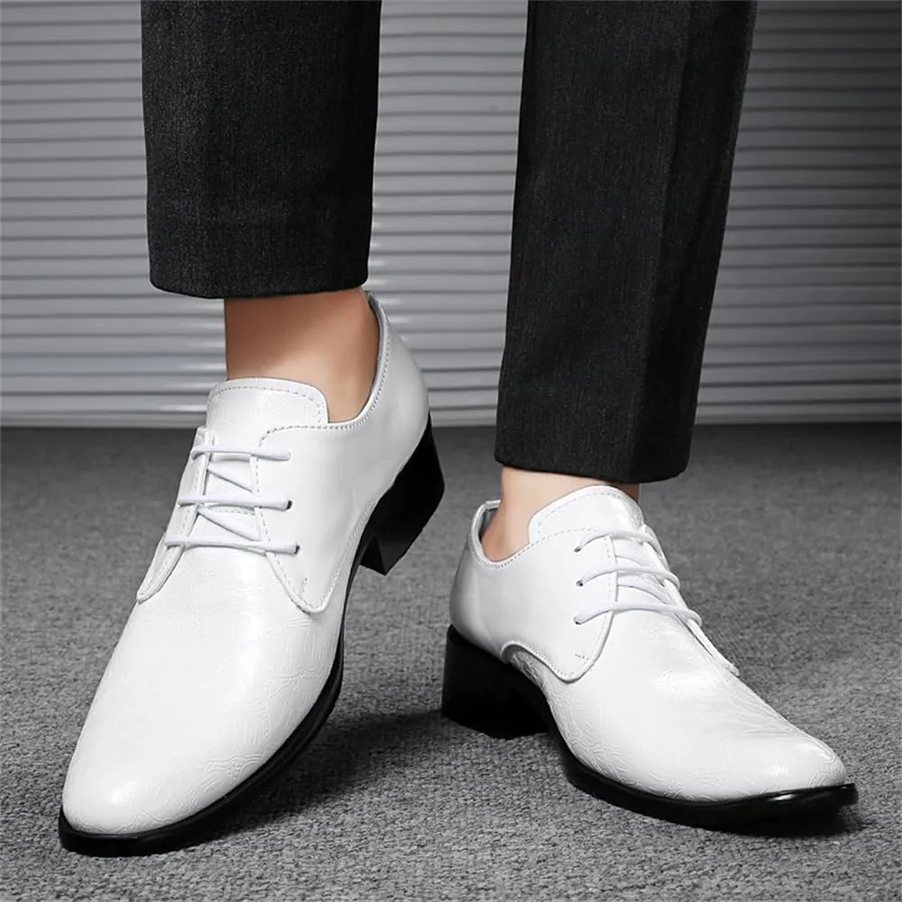 Men's Dress Shoes Formal Business Oxfords Plain Toe Lace Up Derby Shoes