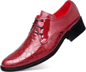 Men's Dress Shoes Formal Business Oxfords Plain Toe Lace Up Derby Shoes