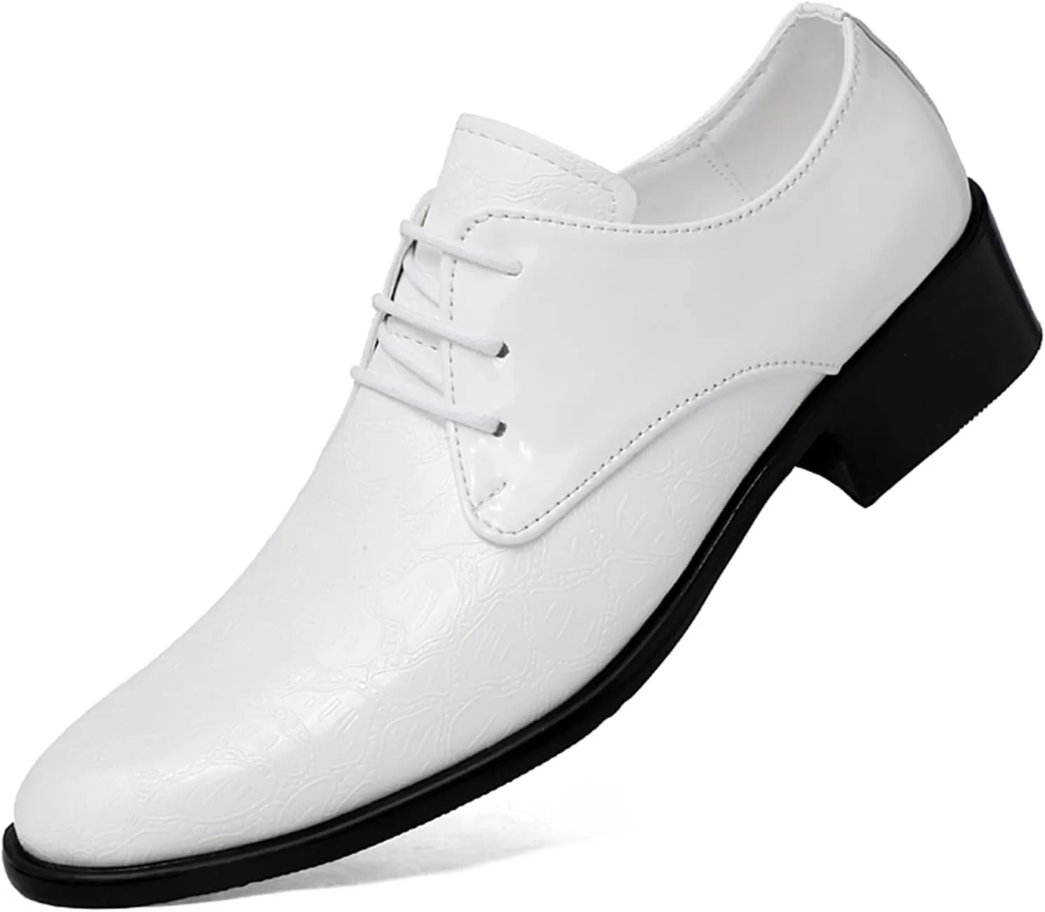 Men's Dress Shoes Formal Business Oxfords Plain Toe Lace Up Derby Shoes