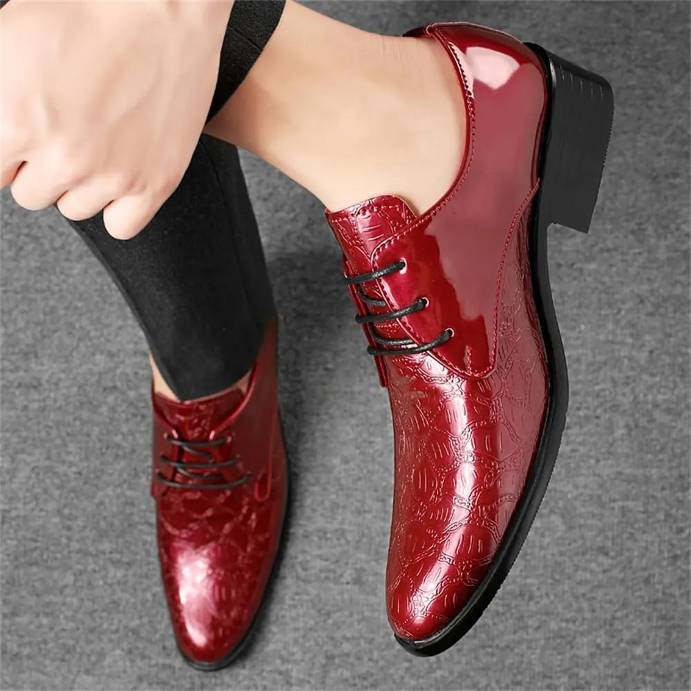 Men's Dress Shoes Formal Business Oxfords Plain Toe Lace Up Derby Shoes