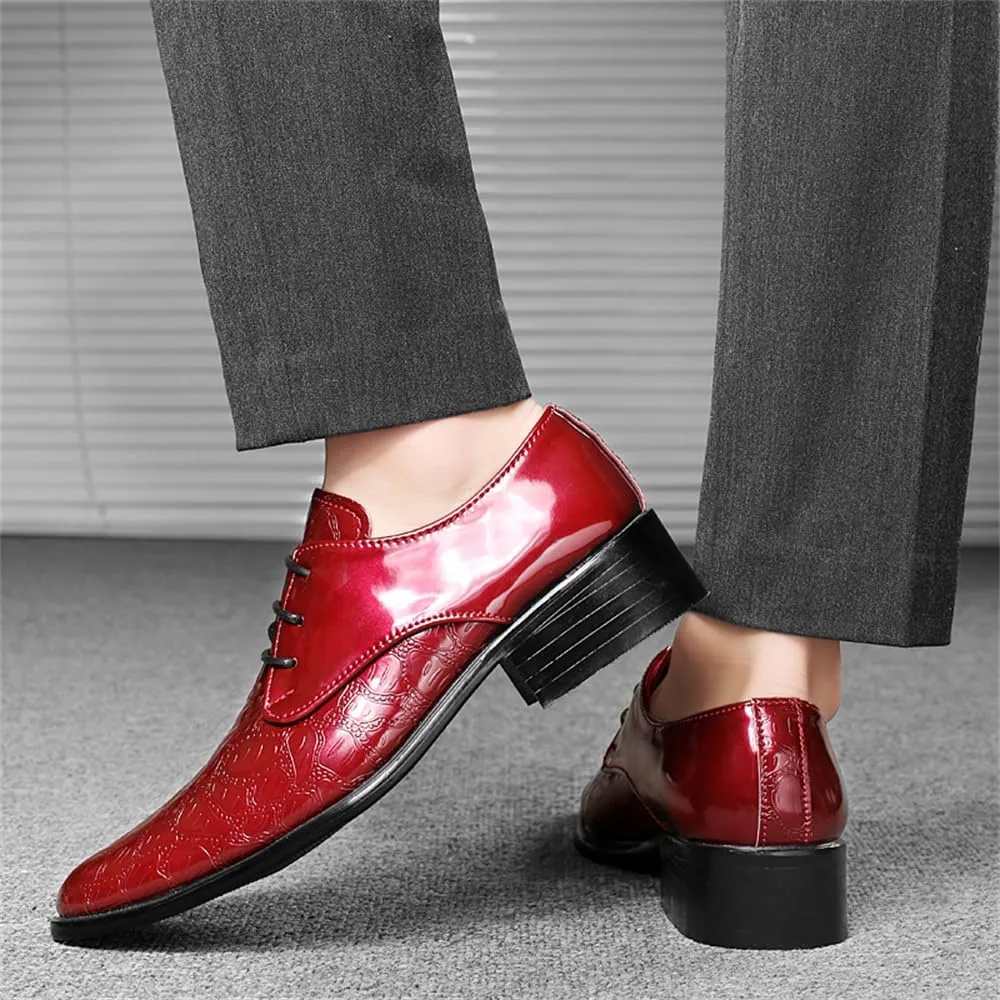 Men's Dress Shoes Formal Business Oxfords Plain Toe Lace Up Derby Shoes