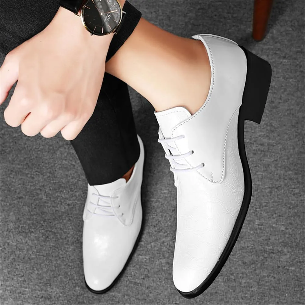 Men's Dress Shoes Formal Business Oxfords Plain Toe Lace Up Derby Shoes