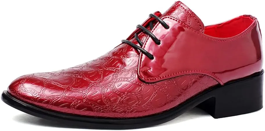 Men's Dress Shoes Formal Business Oxfords Plain Toe Lace Up Derby Shoes