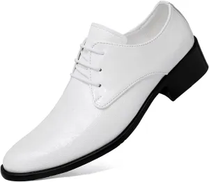Men's Dress Shoes Formal Business Oxfords Plain Toe Lace Up Derby Shoes