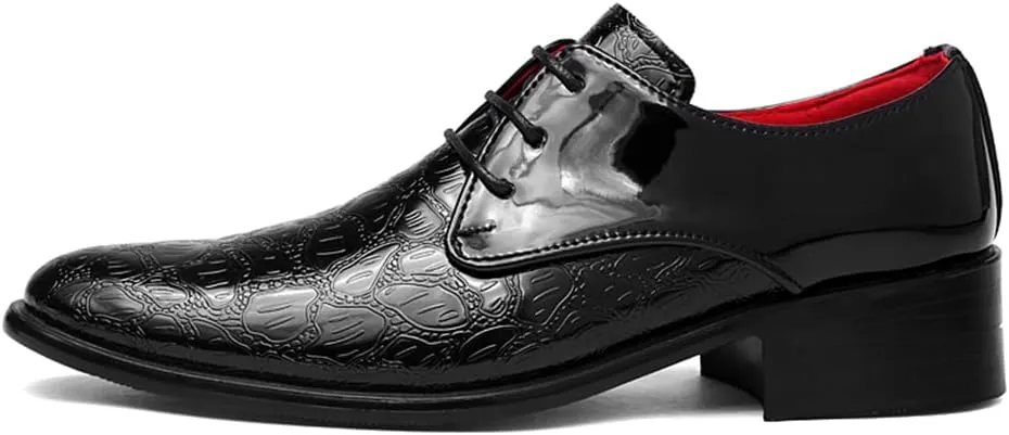 Men's Dress Shoes Formal Business Oxfords Plain Toe Lace Up Derby Shoes